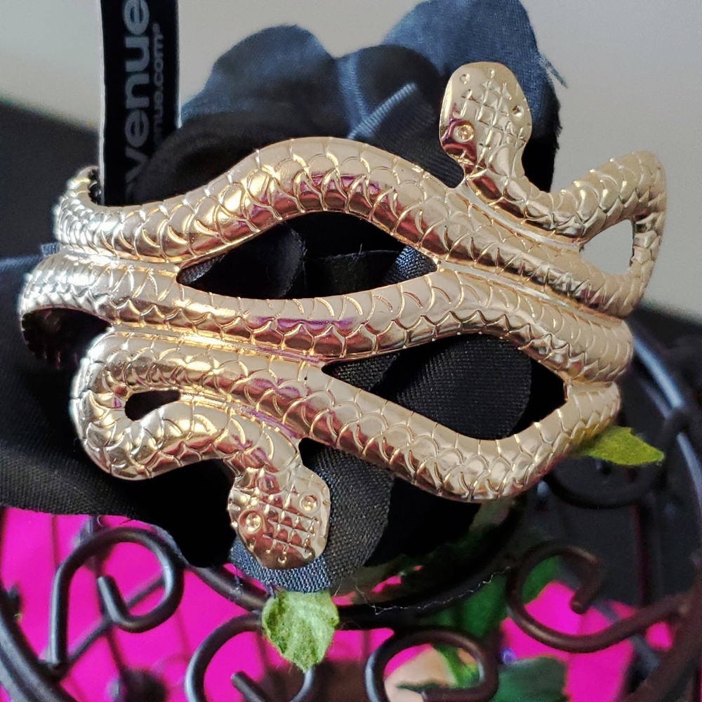 Goldtone Snake Cuff Bracelet